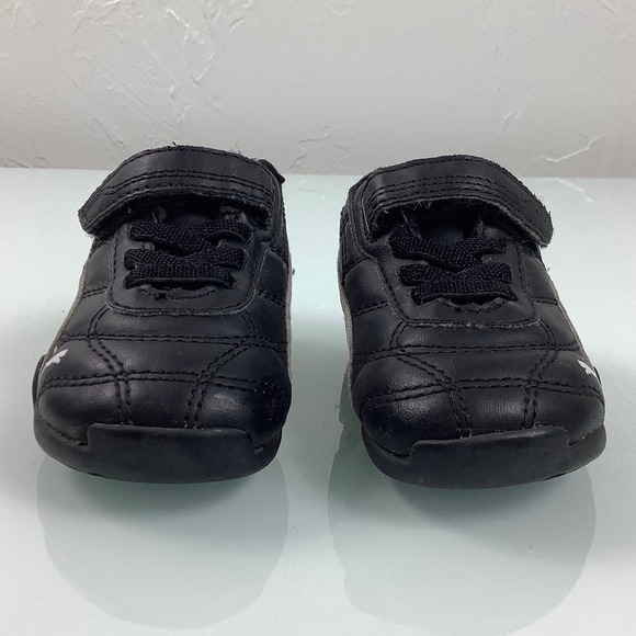 PUMA Tune Cat 3 Sneakers easy on off black & white toddler Size 4C EUC - Picture 10 of 12